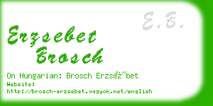 erzsebet brosch business card